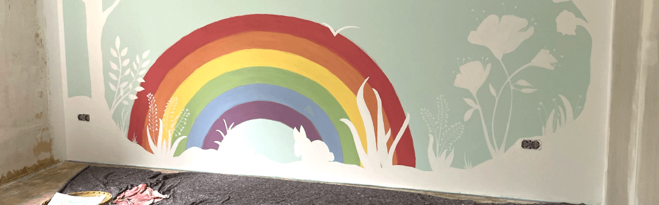 Regenbogen wallART Kinderzimmer